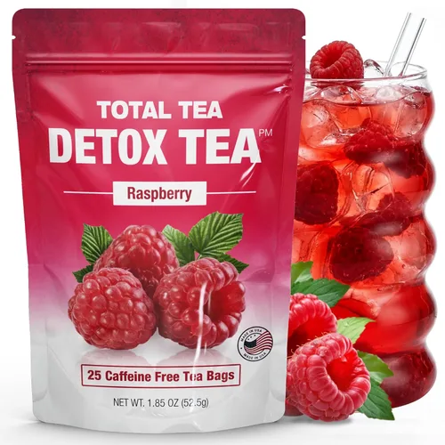Vista 14 de Total Tea Té de desintoxicación para una ayuda saludable al peso - Sin cafeína - Té de hierbas con manzanilla, hibisco, raíz de jengibre