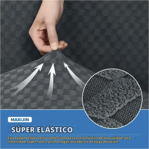 Vista 5 de MAXIJIN Funda de Futón Jacquard Elástica Funda para Sofá sin Brazos Funda Suave para Futón con Parte Inferior Elástica Fundas Protectoras Gruesas