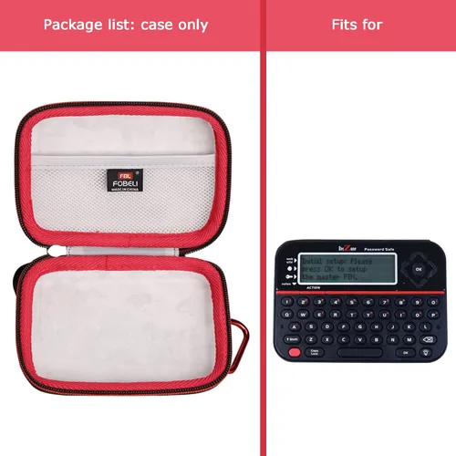Vista 7 de FBLFOBELI Estuche rígido de EVA compatible con John N. Hansen & RecZone LLC Dispositivo seguro de contraseña, bolsa de almacenamiento protectora
