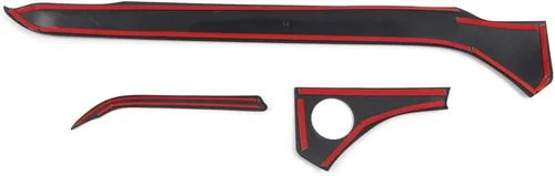 Vista 6 de HIGH FLYING Para Ford Explorer U625 2020 2021 2022 accesorios de coche para consola central cubierta de fibra de carbono ABS 3 piezas