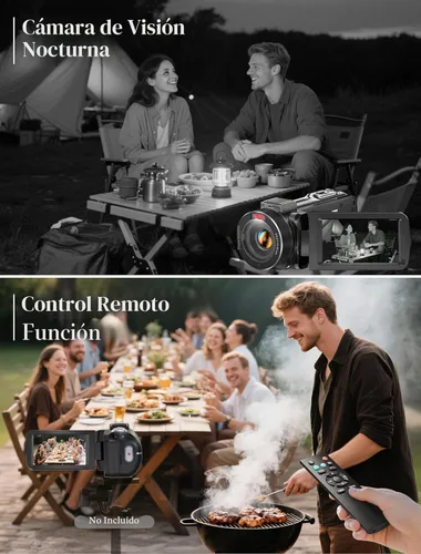 Vista 5 de ZYDIIE Videocámara 4K UHD 64MP Vlogging Cámara para YouTube 18x Zoom digital 3 pulgadas, rotación de 270°, pantalla táctil IPS videocámara