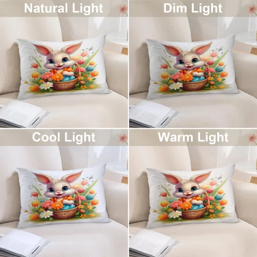 Vista 109 de Batmerry Autumn Pumpkin Templeton Throw Pillow Covers, Green Leaves Paths Forests Decorative Pillow Covers Digital Printing Blended for Couch Sofa