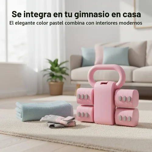 Vista 7 de Juego de 2 mancuernas ajustables, 4 en 1, pesas libres para mujeres con ajuste rápido, gimnasio en casa y entrenamiento de ejercicio al aire libre