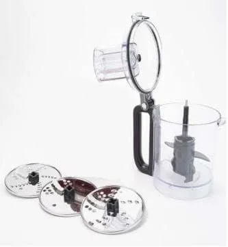Vista 2 de KitchenAid KFP0920QCU - Procesador de alimentos con 9 tazas, 3 discos, 2 cuchillas y espátula, contorno plateado