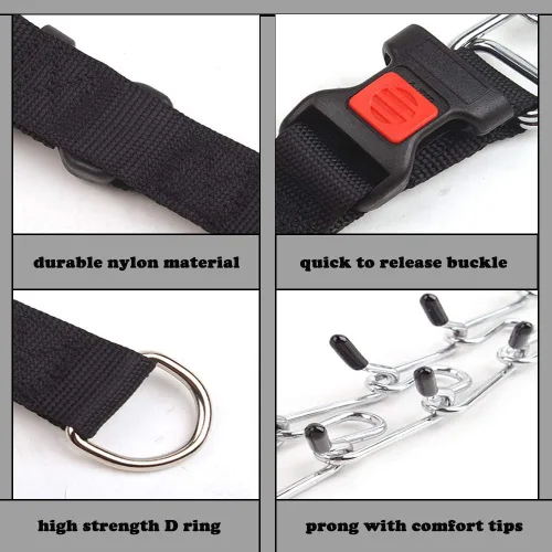 Vista 4 de Love Dream Collar de entrenamiento para perros con hebilla de liberación rápida, collar de pellizco para perro con consejos de comodidad para perros