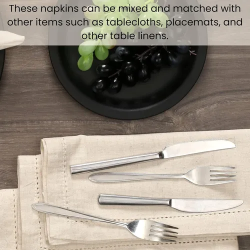 Vista 9 de Cotton Clinic Servilletas de tela – Lino de mesa perfecto para uso diario – Suave duradero lavable – Ideal para fiestas, bodas, granja, Navidad