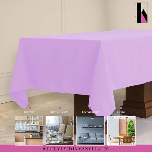 Vista 5 de Kadut - Mantel rectangular (60 x 102 pulgadas) para mesa de 6 pies.