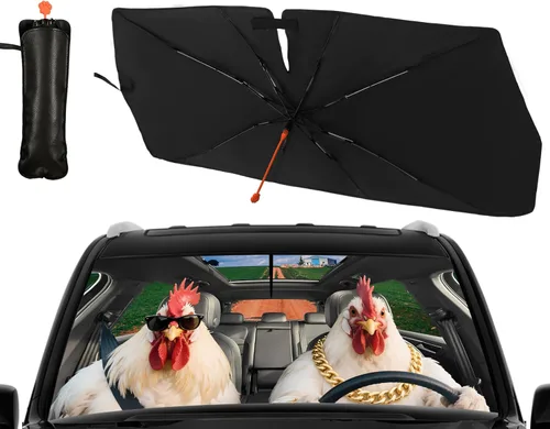 Vista 20 de Parasol para parabrisas de automóvil, diseño de Hello Gorgeous para mujer, plegable, protección contra rayos UV, parasol para mantener tu vehículo