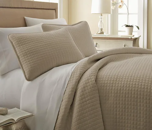 Vista 45 de Southshore Fine Living, Inc. Edredón acolchado de verano, juego de ropa de cama tamaño Queen con 2 fundas de almohada acolchadas, colcha con diseño