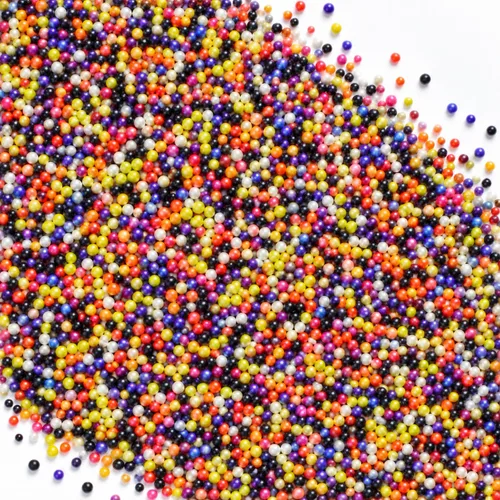 Vista 12 de Confect Mezcla de espolvorear de Halloween – Bolas de discoteca blancas, naranjas, moradas, negras y verdes, ojos de caramelo y jimmies – Gránulos