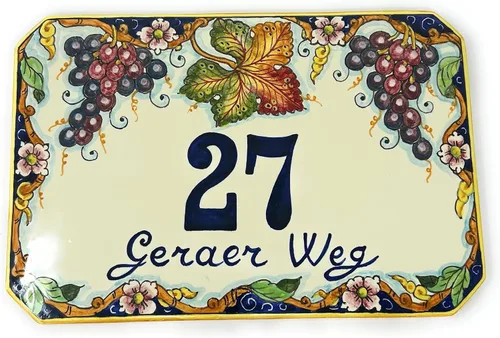 Vista 4 de CERAMICHE D'ARTE PARRINI - Italian Ceramic Art Pottery Tile Custom House Number Civic Decorative Hand Painted Made in ITALY Tuscan