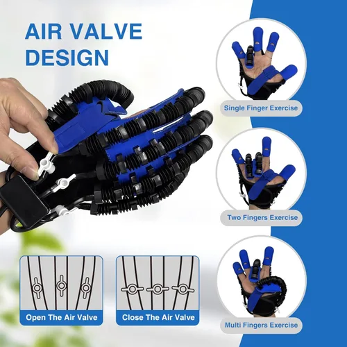 Vista 4 de Hand Rehabilitation Equipment, Therapy Gloves for Stroke Hand Recovery Device, Robotic Rehab Glove for Finger Training, Adjustable Strength Hands