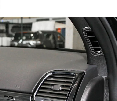 Vista 4 de Adhesivo de fibra de carbono real, panel de salida de aire, accesorios interiores, decoración compatible con Jeep Grand Cherokee 2021, 2020, 2019