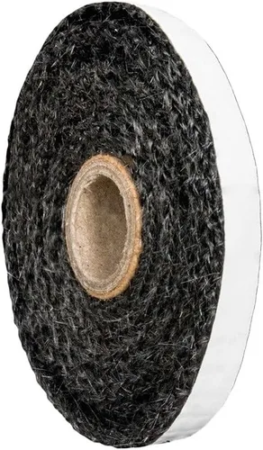 Vista 3 de Junta de puerta estufa Cuerda De Fibra De Vidrio Para Estufas Planas, Autoadhesivo Negra, Cable De Sellado Para Puerta De Chimenea, Cinta De Junta