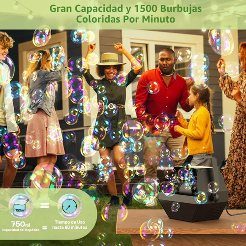 Vista 2 de theefun Professional Control Remoto Inalámbrico máquina de burbujas con salida de alta automática, mecanismo de soplado para uso en interiores