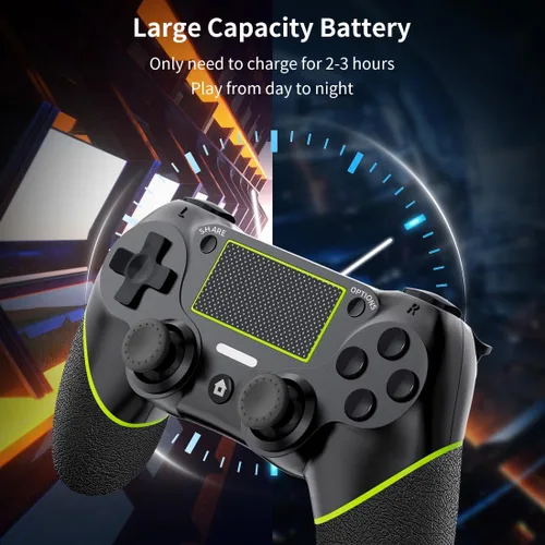 Vista 5 de DIANVEN Wireless Controller for PS4 PC, Wireless Controller for Playstation 4ProSlimPC, Controller Wireless for PS4 PC wVibration, Motion Sensor