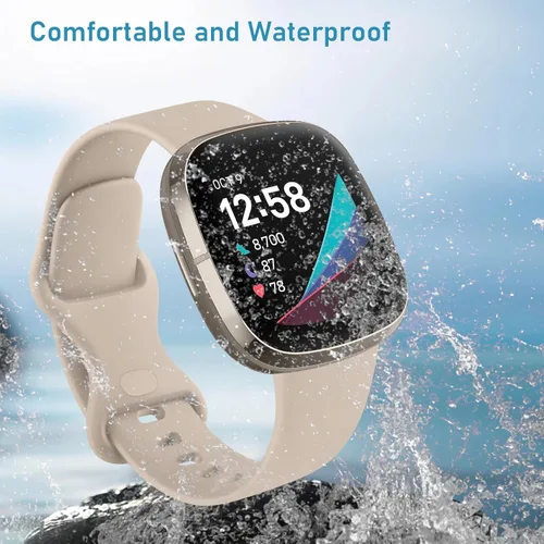 Vista 6 de Vancle Bandas para Fitbit Versa 4 / Versa 3, Fitbit Sense 2 / Sense Bandas para mujeres y hombres [6 unidades], correa de repuesto deportiva suave
