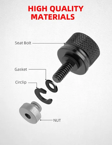 Vista 3 de Amazicha Kit de montaje de tuerca de tornillo de acero inoxidable negro compatible con Harley Davidson Touring Sportster Softail Dyna 1996-2025