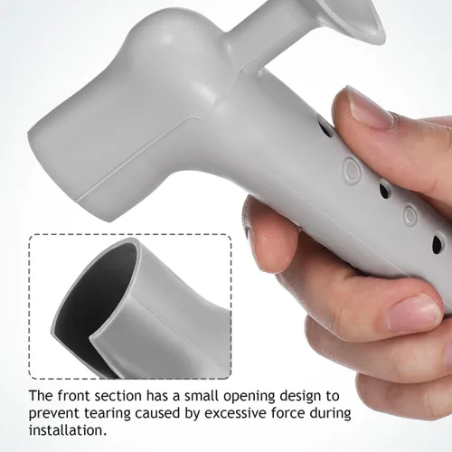 Vista 6 de Toddmomy Guantes para pomo de puerta, 4 cubiertas de silicona para manijas de puerta con ventosa, protector anticolisión para la seguridad