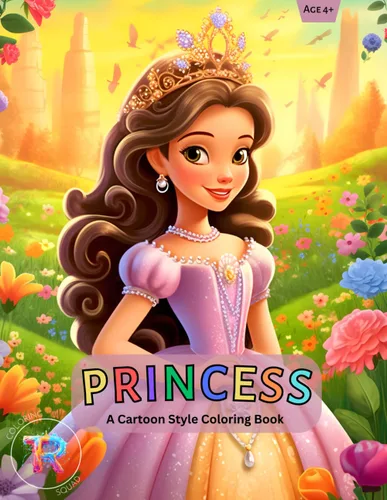 Princess A Cartoon Style Coloring Book 50+ Charming Cartoon Princesses doing different activities. Bring them to life with your colors and