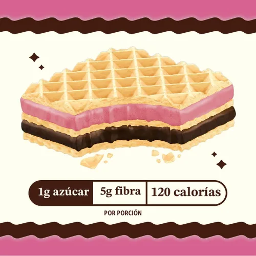 Vista 6 de Rip Van - Galletas de oblea de frambuesa y chocolate oscuro – Bocadillos saludables – Galletas keto sin OMG – Bocadillos keto – Bajo
