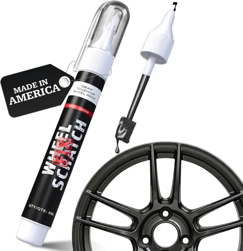 Vista 8 de Wheel Scratch Fix® Pintura de Retoque Negro Mate para Autos - Kit de Reparación DIY de Llantas de Aleación, Removedor de Raspones de Bordillo