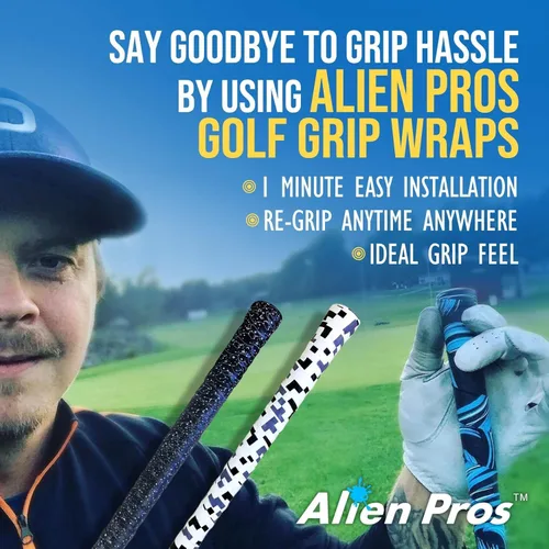 Vista 3 de ALIEN PROS Paquete de 6 cintas de envoltura de agarre de golf Cubic & Skull Mix - ReGrip en 1 minuto