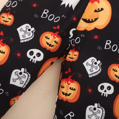 Vista 6 de Ritatte Conjunto de ropa de manga larga con capucha y fantasma de calabaza para bebé niño, sudadera con capucha y pantalón para otoño e invierno