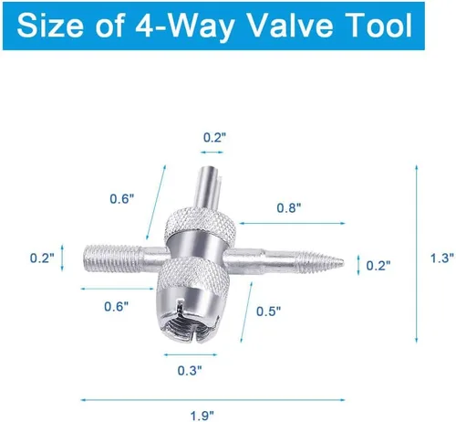 Vista 4 de Riseuvo 6 herramientas de extracción de vástago de válvula de neumático, removedor de núcleo de válvula de cabezal simple y doble, herramienta