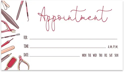 Vista 15 de Andaz Press Tarjetas de Citas de Negocio para Barbería para Recordatorio de Cliente, Salón de Belleza, Salón de Belleza, Peinado, Peluquería, Corte