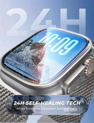 Vista 5 de MAGIC JOHN Paquete de 2 para Apple Watch Ultra 3 (2025) Ultra 2/Ultra protector de pantalla de 49 mm, [Tecnología de alineación automática] Película