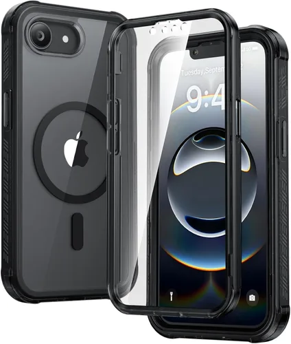 Vista 67 de Diaclara Funda magnética diseñada para iPhone Air, protector de pantalla de cuerpo completo, compatible con MagSafe, funda militar a prueba
