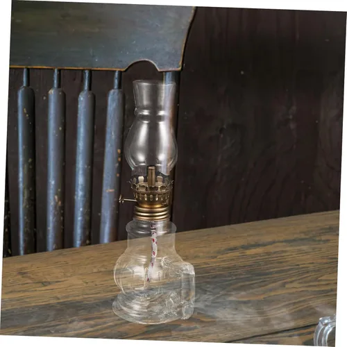 Vista 8 de ARTIBETTER Lámparas de aceite vintage, lámparas de queroseno de vidrio, luz retro de queroseno, linterna de aceite antigua, linterna de aceite