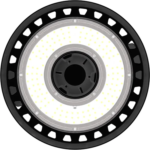 Vista 4 de KRLED CYLED - Luz de área circular LED de 60 W, 8000 lúmenes, 5500 K, blanco puro (equivalente a 200 W), luces de poste de jardín, lámpara de poste