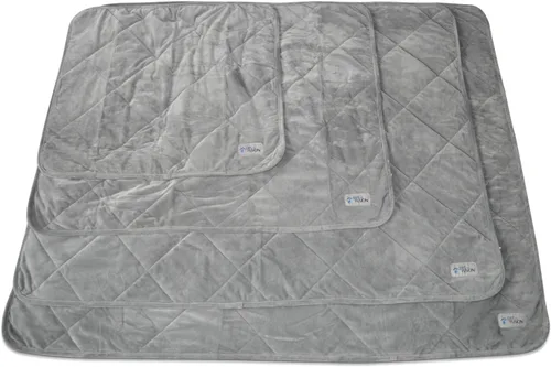 Vista 5 de Manta PetFusion para mascotas de calidad. Reversible, de color gris, de microfelpa. 100% de poliéster suave., Gris (slate gray)