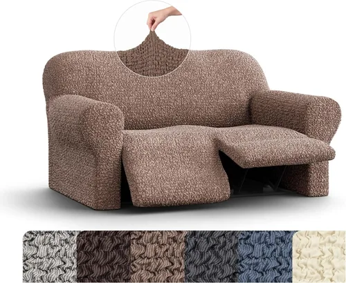 Vista 23 de PAULATO BY GA.I.CO. Mille Righe Collection funda para sofá reclinable, funda de tela de poliéster suave, 1 pieza, elástica, ajustable, protección