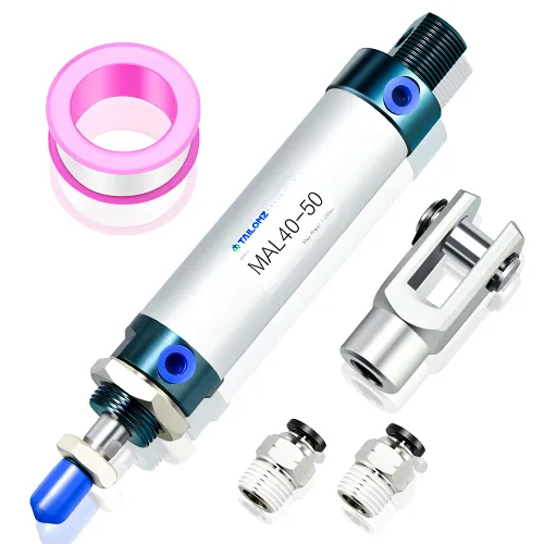 Vista 43 de TAILONZ PNEUMATIC Cilindro de Aire de 16mm Orificio 25mm Carrera de Doble Acción con Conector Y y 2 Piezas de Conexión de 6mm MAL16x25