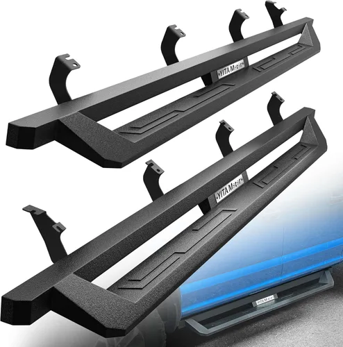 Vista 12 de YITAMOTOR Estribos de 6 pulgadas compatibles con Toyota Tundra CrewMax Cab 2007-2021 (puertas traseras de tamaño 2 3/4) barras laterales Nerf