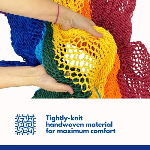 Vista 3 de DreamGYM Silla columpio hamaca - Columpio de terapia - Columpio sensorial para adultos y niños - Arco iris