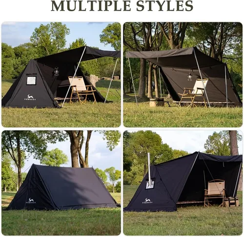 Vista 5 de TOMOUNT Tienda de campaña Bivy Refugio de lona para acampar para dos personas