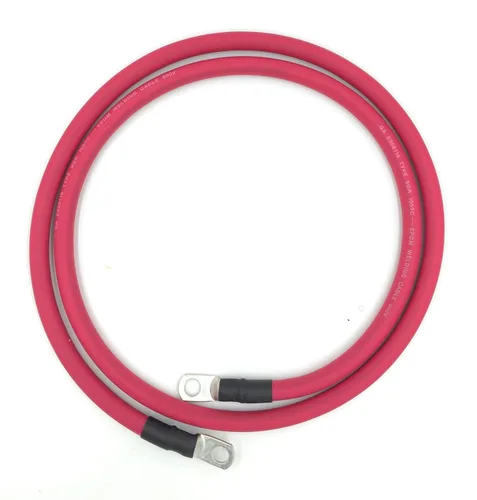 Vista 2 de Cables de batería de calibre 4 AWG completamente ensamblados, longitudes de 1-15 pies, cable positivo o negativo, cables de repuesto de batería