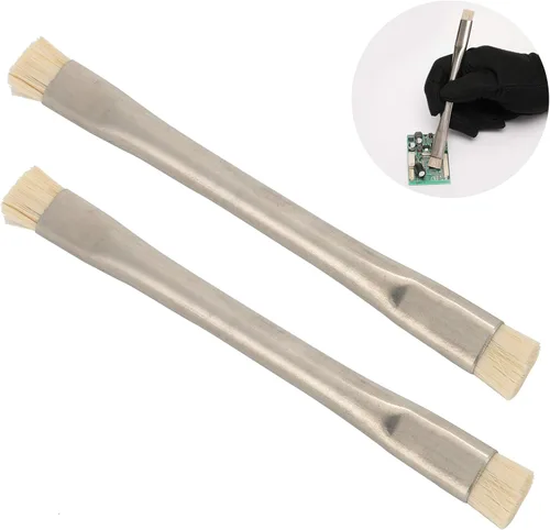 Vista 7 de Cepillo de limpieza antiestático 2 unids cepillo ESD de placa base, mango de metal multifuncional ESD cepillo para PCB para tableta de teléfono