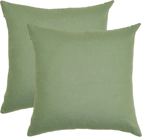Vista 14 de RELY+ Juego de 2 fundas de almohada de algodón blancas de 18 x 18 pulgadas, fundas cuadradas con cremallera para sofá, sala de estar, fundas Blanco