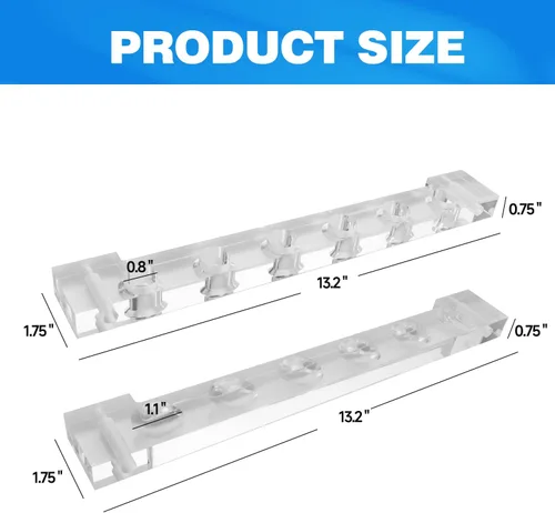 Vista 5 de GSE Games & Sports Expert 2-Piece 6/8/12 Billiard Pool Cue Rack Wall Mounted Holders, Billiard Cue Sticks Wall Rack Set