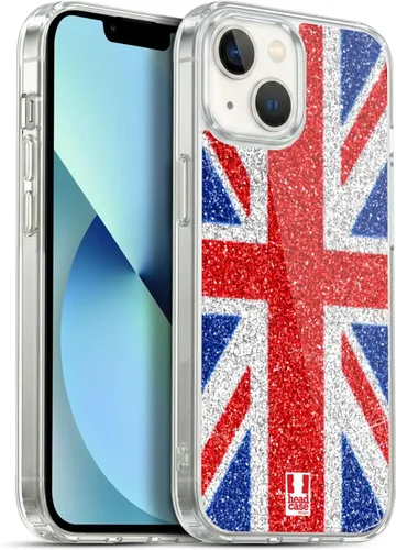 Vista 311 de Head Case Designs Blue Gingham Union Jack Collection - Funda de gel suave compatible con Apple iPhone 7 Plus/iPhone 8 Plus