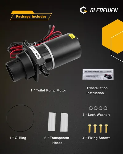Vista 7 de Jabsco - Bomba maceradora, kit de montaje de inodoro marino, 37041-0010, compatible con Jabsco 37010-0090 37010-0000 37010-1000, 37010-1090