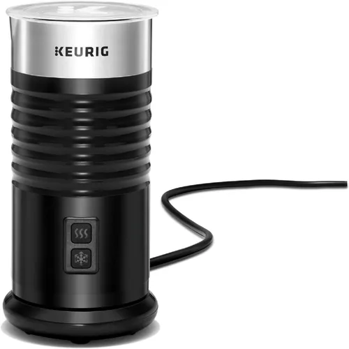 Vista 5 de Keurig K-Elite - Cafetera de cápsulas K-Cup de una sola porción, plata cepillada y espumador independiente, funciona con leche no láctea, espuma