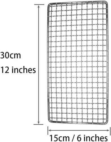 Vista 5 de Camping Bushcraft Backpacker Grill de acero inoxidable soldado para fogata de campamento de alta resistencia al aire libre equipo de malla