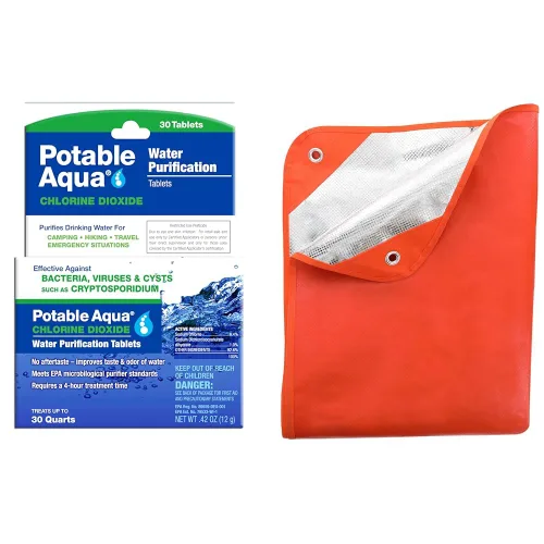 Vista 15 de Tabletas portátiles purificadoras de agua de dióxido de cloro, para obtener agua bebible para camping y emergencias