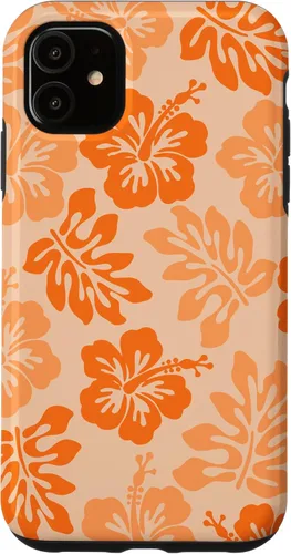Vista 8 de Orange Hibiscus Y2K Tropical Floral Hawaiian Flowers Pattern Case for iPhone 17